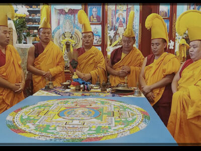 Tibetan Monks for Shapten Puja.